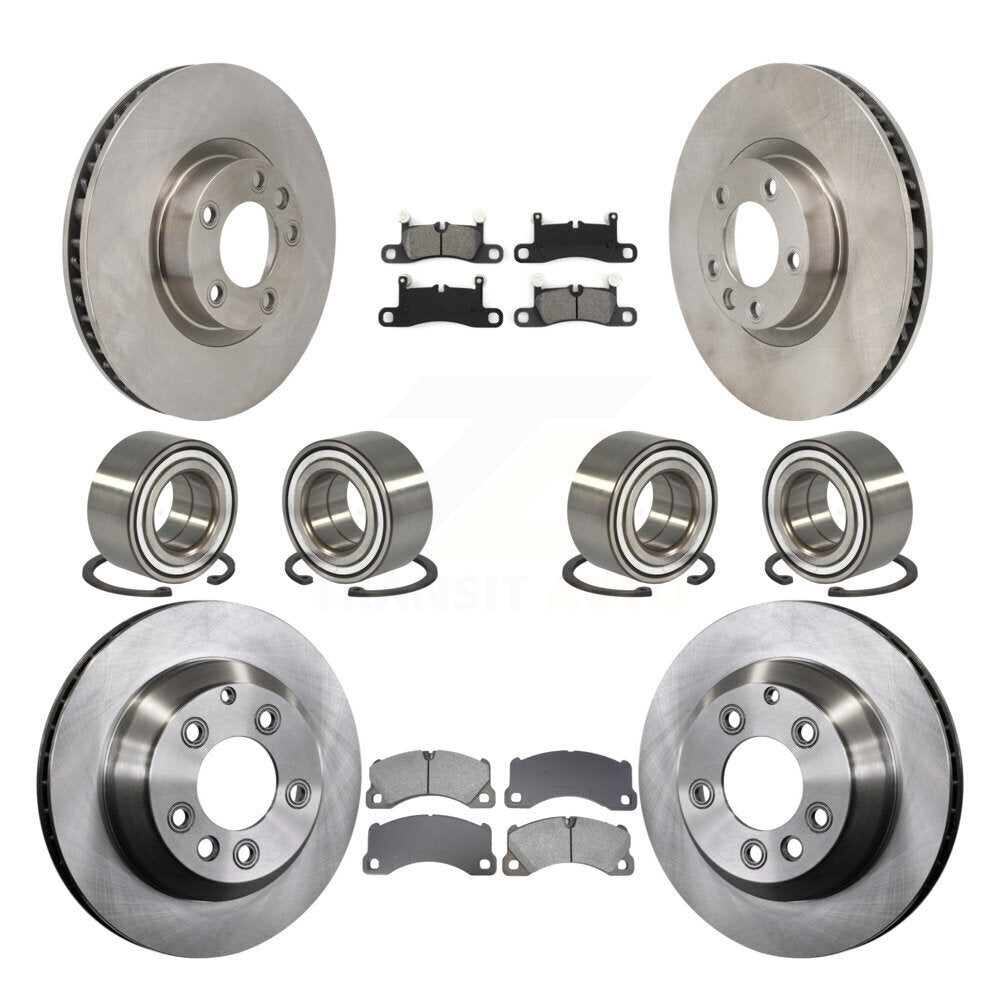 Bearing Brake Rotor And Pad Front Rear Kit (10Pc) For Volkswagen Touareg Porsche