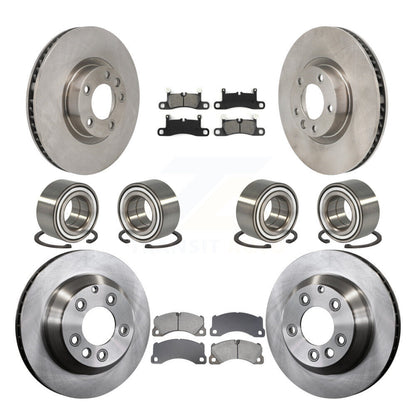 Bearing Brake Rotor And Pad Front Rear Kit (10Pc) For Volkswagen Touareg Porsche
