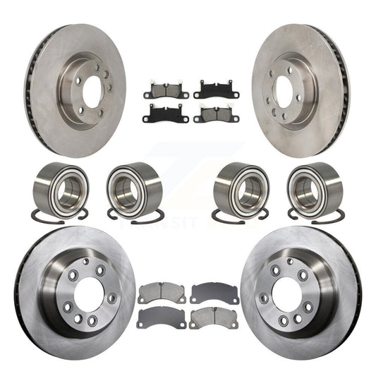 Bearing Brake Rotor And Pad Front Rear Kit (10Pc) For Volkswagen Touareg Porsche