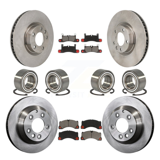 Bearing Brake Rotor And Pad Front Rear Kit (10Pc) For Volkswagen Touareg Porsche