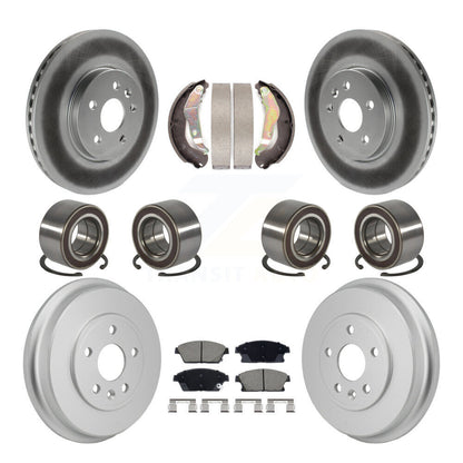 Bearing Coated Brake Rotor Pad Shoe Front Rear Kit (10Pc) For Chevrolet Trax AWD