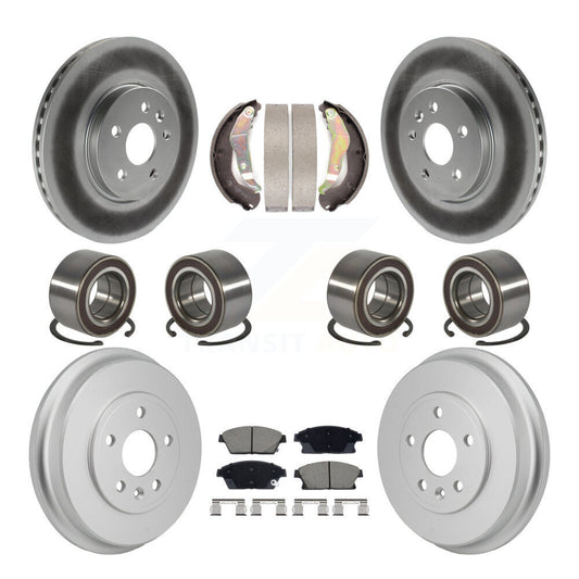 Bearing Coated Brake Rotor Pad Shoe Front Rear Kit (10Pc) For Chevrolet Trax AWD