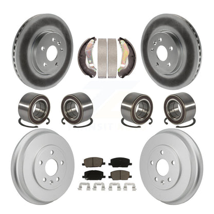Bearing Coated Brake Rotor Pad Shoe Front Rear Kit (10Pc) For Chevrolet Trax AWD