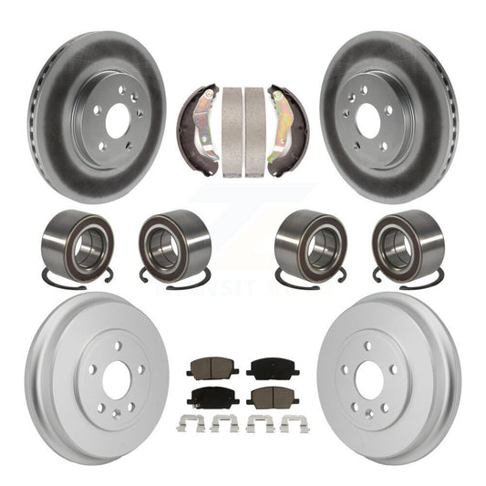Bearing Coated Brake Rotor Pad Shoe Front Rear Kit (10Pc) For Chevrolet Trax AWD