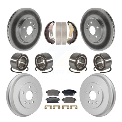 Bearing Coated Brake Rotor Pad Shoe Front Rear Kit (10Pc) For Chevrolet Trax AWD