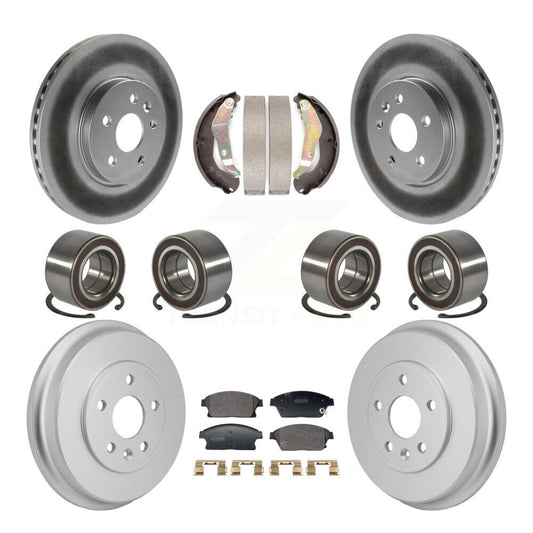 Bearing Coated Brake Rotor Pad Shoe Front Rear Kit (10Pc) For Chevrolet Trax AWD