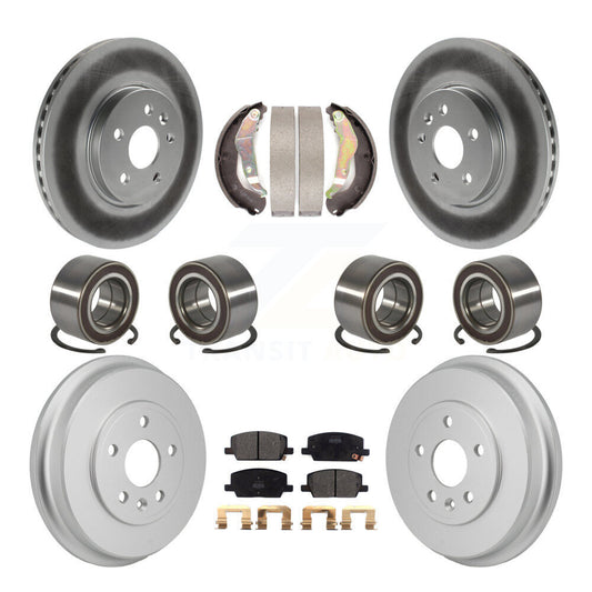 Bearing Coated Brake Rotor Pad Shoe Front Rear Kit (10Pc) For Chevrolet Trax AWD