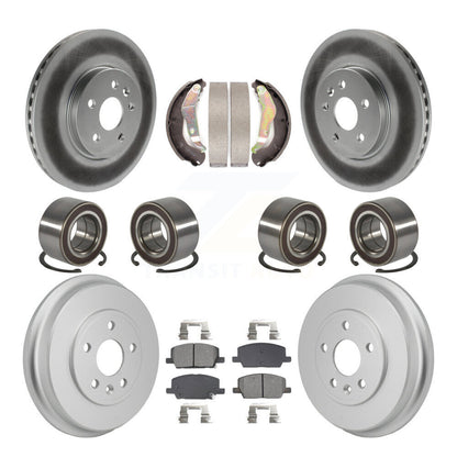 Bearing Coated Brake Rotor Pad Shoe Front Rear Kit (10Pc) For Chevrolet Trax AWD