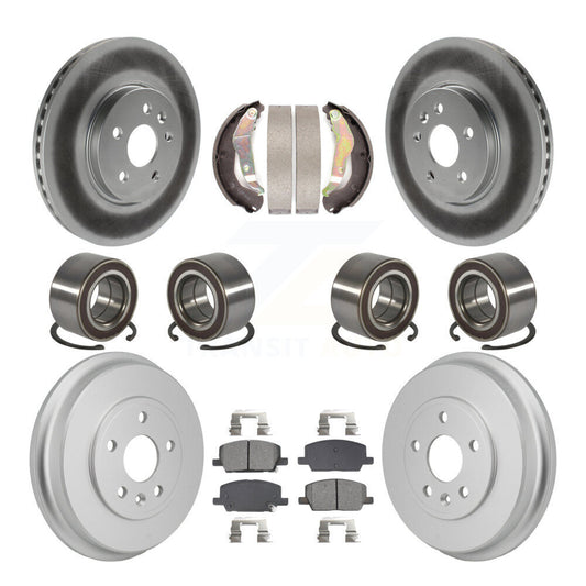 Bearing Coated Brake Rotor Pad Shoe Front Rear Kit (10Pc) For Chevrolet Trax AWD