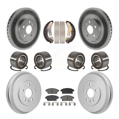 Bearing Coated Brake Rotor Pad Shoe Front Rear Kit (10Pc) For Chevrolet Trax AWD