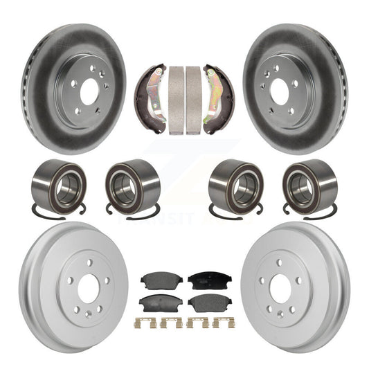Bearing Coated Brake Rotor Pad Shoe Front Rear Kit (10Pc) For Chevrolet Trax AWD