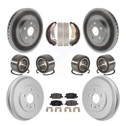 Bearing Coated Brake Rotor Pad Shoe Front Rear Kit (10Pc) For Chevrolet Trax AWD