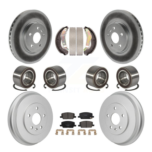 Bearing Coated Brake Rotor Pad Shoe Front Rear Kit (10Pc) For Chevrolet Trax AWD