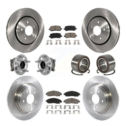 Hub Bearing Disc Brake Rotor And Ceramic Pad Front Rear Kit (10Pc) For Acura MDX