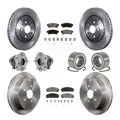 Hub Bearing Brake Rotor & Pads Front Rear Kit (10Pc) For Toyota Highlander Lexus