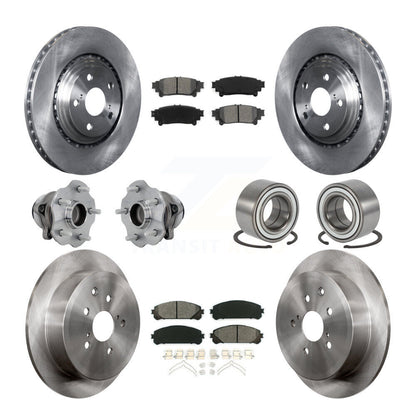 Hub Bearing Brake Rotor & Pads Front Rear Kit (10Pc) For Toyota Highlander Lexus
