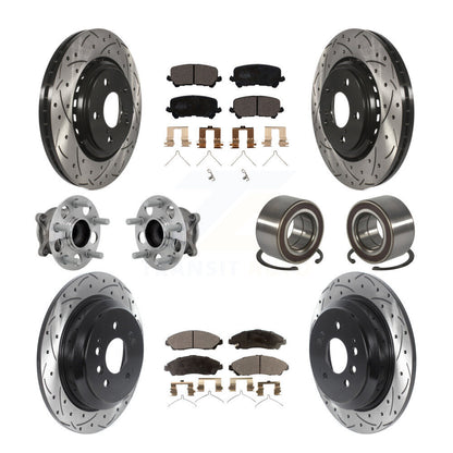 Hub Bearing Coat Brake Rotor Pad Front Rear Kit (10Pc) For 16-22 Honda Pilot FWD