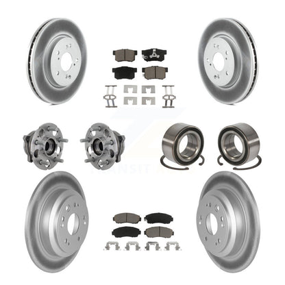 Hub Bearing Coated Brake Rotor Pad Front Rear Kit For Honda Accord Crosstour AWD