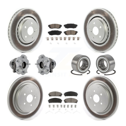 Hub Bearing Coat Brake Rotor Pads Front Rear Kit (10Pc) For 2016 Lexus RX350 FWD