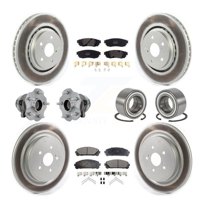 Hub Bearing Coat Brake Rotor Pads Front Rear Kit (10Pc) For 2016 Lexus RX350 FWD
