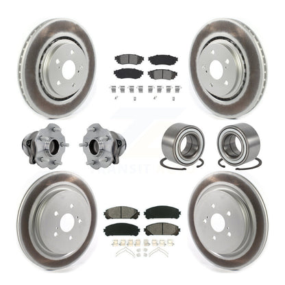 Hub Bearing Coat Brake Rotor Pads Front Rear Kit (10Pc) For 2016 Lexus RX350 FWD
