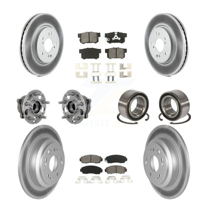 Hub Bearing Coated Brake Rotor Pad Front Rear Kit For Honda Accord Crosstour AWD