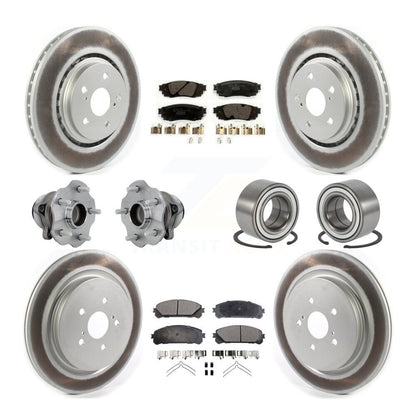 Hub Bearing Coat Brake Rotor Pads Front Rear Kit (10Pc) For 2016 Lexus RX350 FWD
