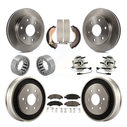 Hub Bearing Disc Brake Rotor Pads Shoe Front Rear Kit (10Pc) For GMC Sierra 1500