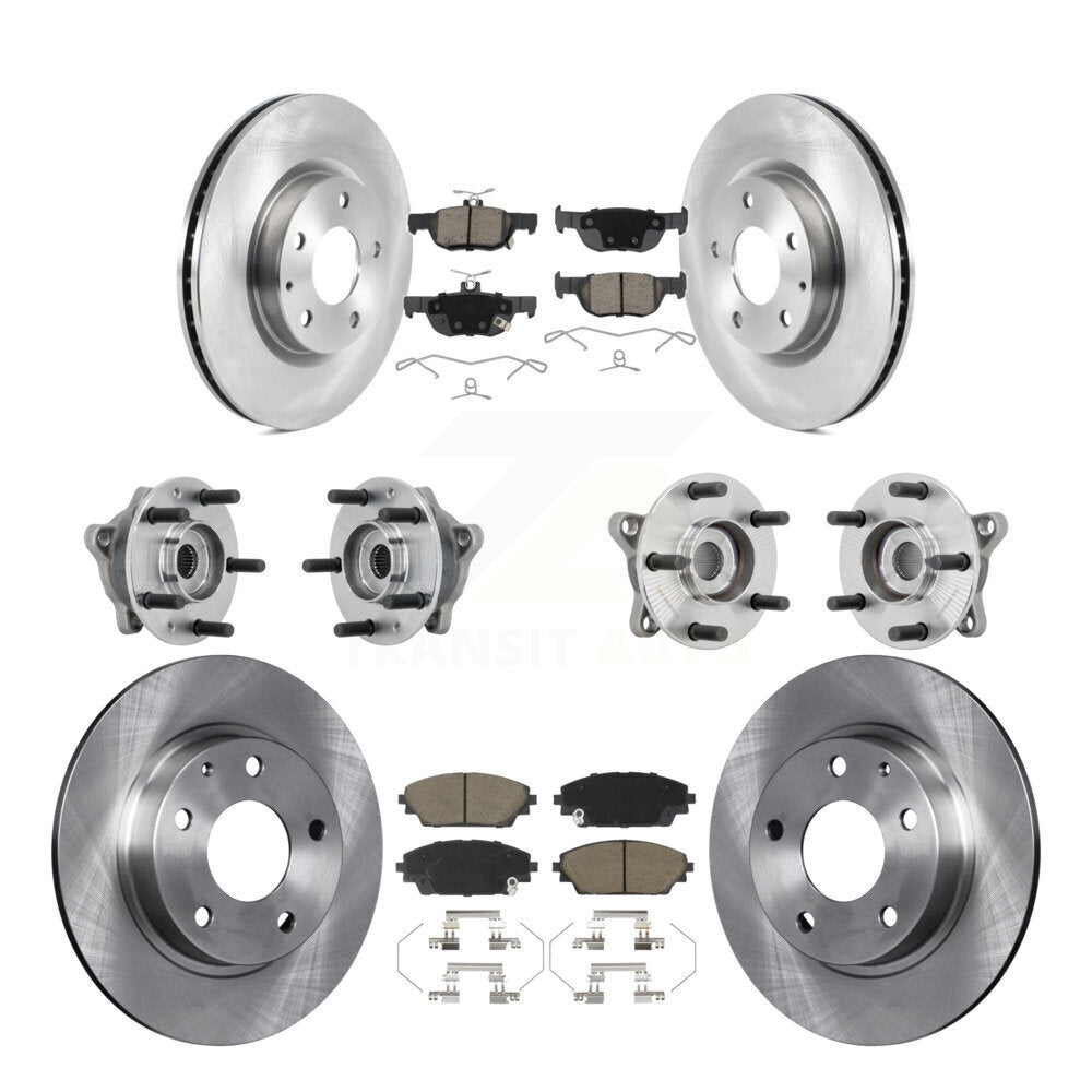 Hub Bearing Brake Rotor Pads Front Rear Kit (10Pc) For 2020-2022 Mazda CX-30 AWD
