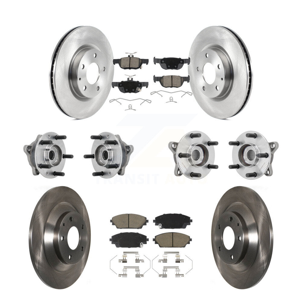 Hub Bearing Brake Rotor Pads Front Rear Kit (10Pc) For 2020-2022 Mazda CX-30 AWD