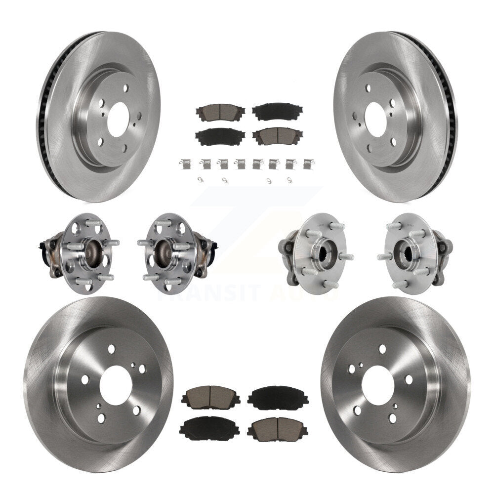 Hub Bearings Disc Brake Rotors And Pads Front Rear Kit (10Pc) For Toyota C-HR