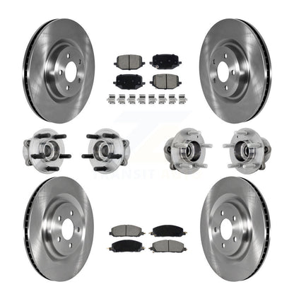 Hub Bearing Disc Brake Rotor Pads Front Rear Kit (10Pc) For Lincoln Aviator Ford