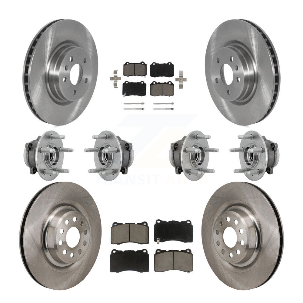 Hub Bearing Disc Brake Rotors And Ceramic Pads Front Rear Kit (10Pc) For Tesla S