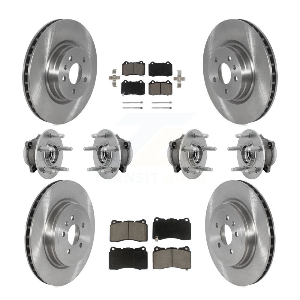 Hub Bearing Brake Rotor & Pads Front Rear Kit (10Pc) For 2016 Tesla S From 04 16