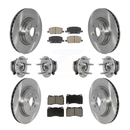 Hub Bearing Disc Brake Rotor & Pad Front Rear Kit (10Pc) For 2017-2019 Tesla X S