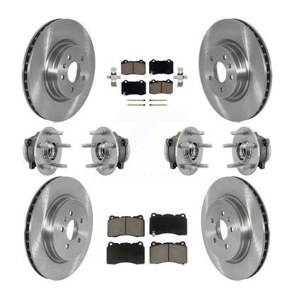 Hub Bearing Disc Brake Rotor & Pad Front Rear Kit (10Pc) For 2017-2019 Tesla X S