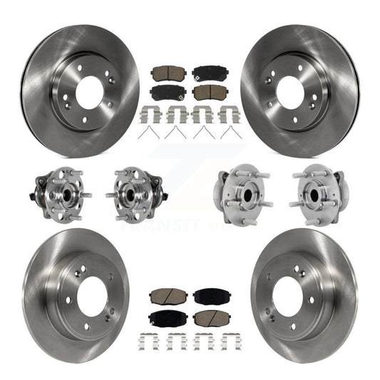 Hub Bearings Disc Brake Rotors And Pads Front Rear Kit (10Pc) For Hyundai Kona