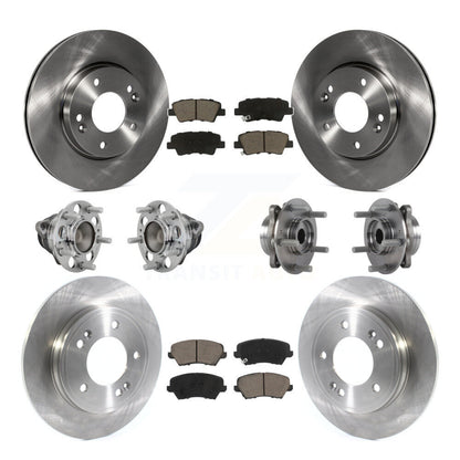 Hub Bearing Disc Brake Rotor And Pads Front Rear Kit (10Pc) For Hyundai Veloster