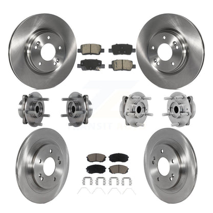 Hub Bearings Disc Brake Rotors And Pads Front Rear Kit (10Pc) For Kia Seltos