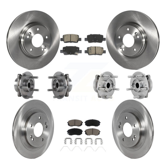 Hub Bearings Disc Brake Rotors And Pads Front Rear Kit (10Pc) For Kia Seltos