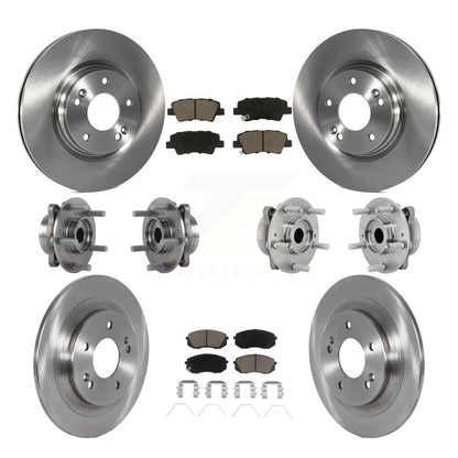 Hub Bearing Disc Brake Rotor Pad Front Rear Kit (10Pc) For 2022 Hyundai Kona AWD