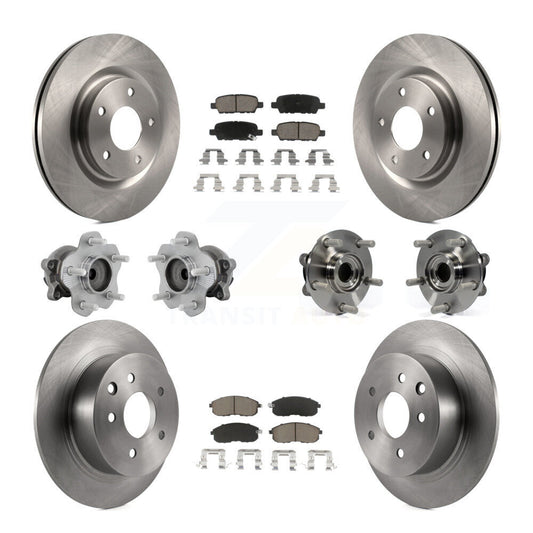 Hub Bearings Disc Brake Rotors And Pads Front Rear Kit (10Pc) For Nissan Juke