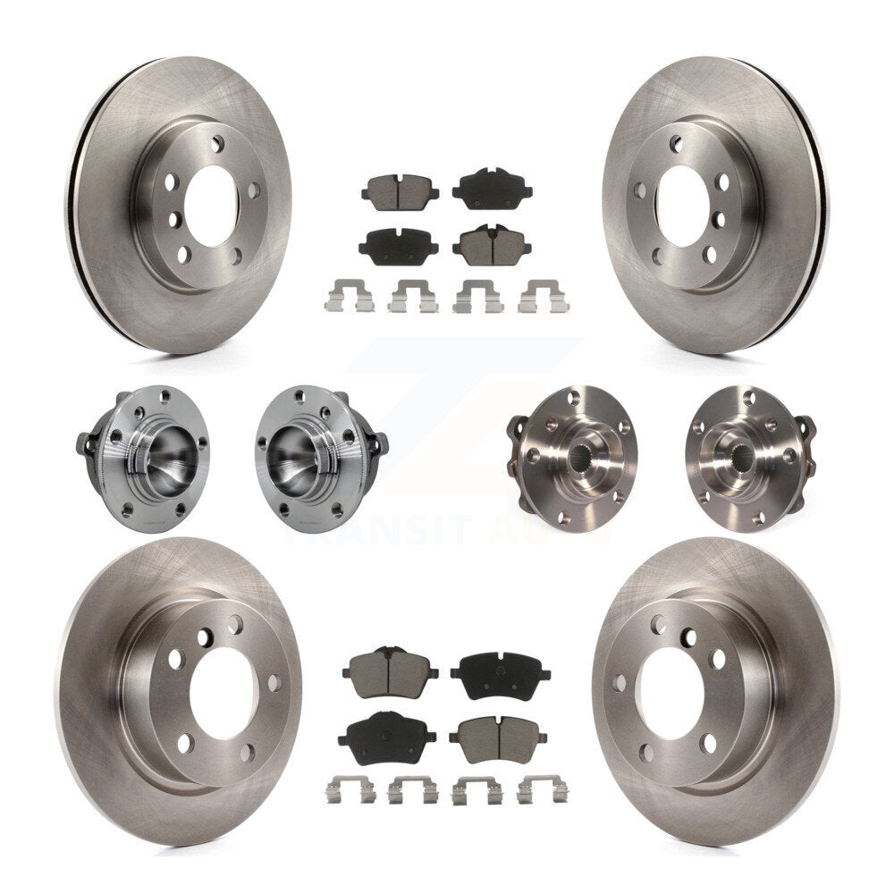 Hub Bearing Brake Rotor And Pad Front Rear Kit (10Pc) For Mini Cooper Countryman