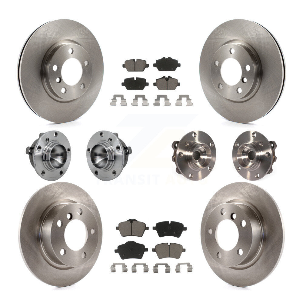 Hub Bearing Brake Rotor And Pad Front Rear Kit (10Pc) For Mini Cooper Countryman