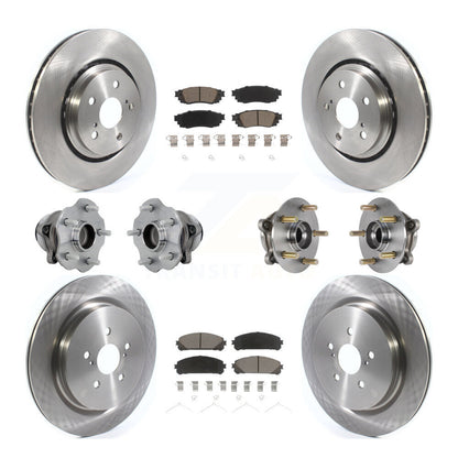 Hub Bearing Brake Rotor Pads Front Rear Kit (10Pc) For Lexus RX350 RX350L RX450h