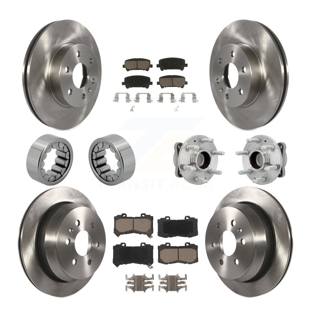 Hub Bearing Brake Rotor & Pads Shoe Front Rear Kit (10Pc) For Chevrolet Colorado