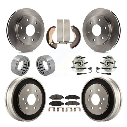 Hub Bearing Disc Brake Rotor Pads Shoe Front Rear Kit (10Pc) For GMC Sierra 1500