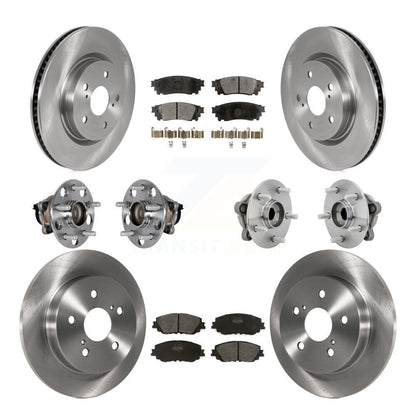 Hub Bearings Disc Brake Rotors And Pads Front Rear Kit (10Pc) For Toyota C-HR