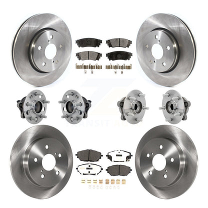 Hub Bearings Disc Brake Rotors And Pads Front Rear Kit (10Pc) For Toyota C-HR