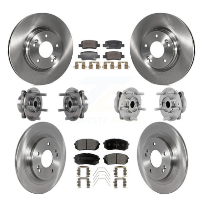 Hub Bearings Disc Brake Rotors And Pads Front Rear Kit (10Pc) For Kia Seltos